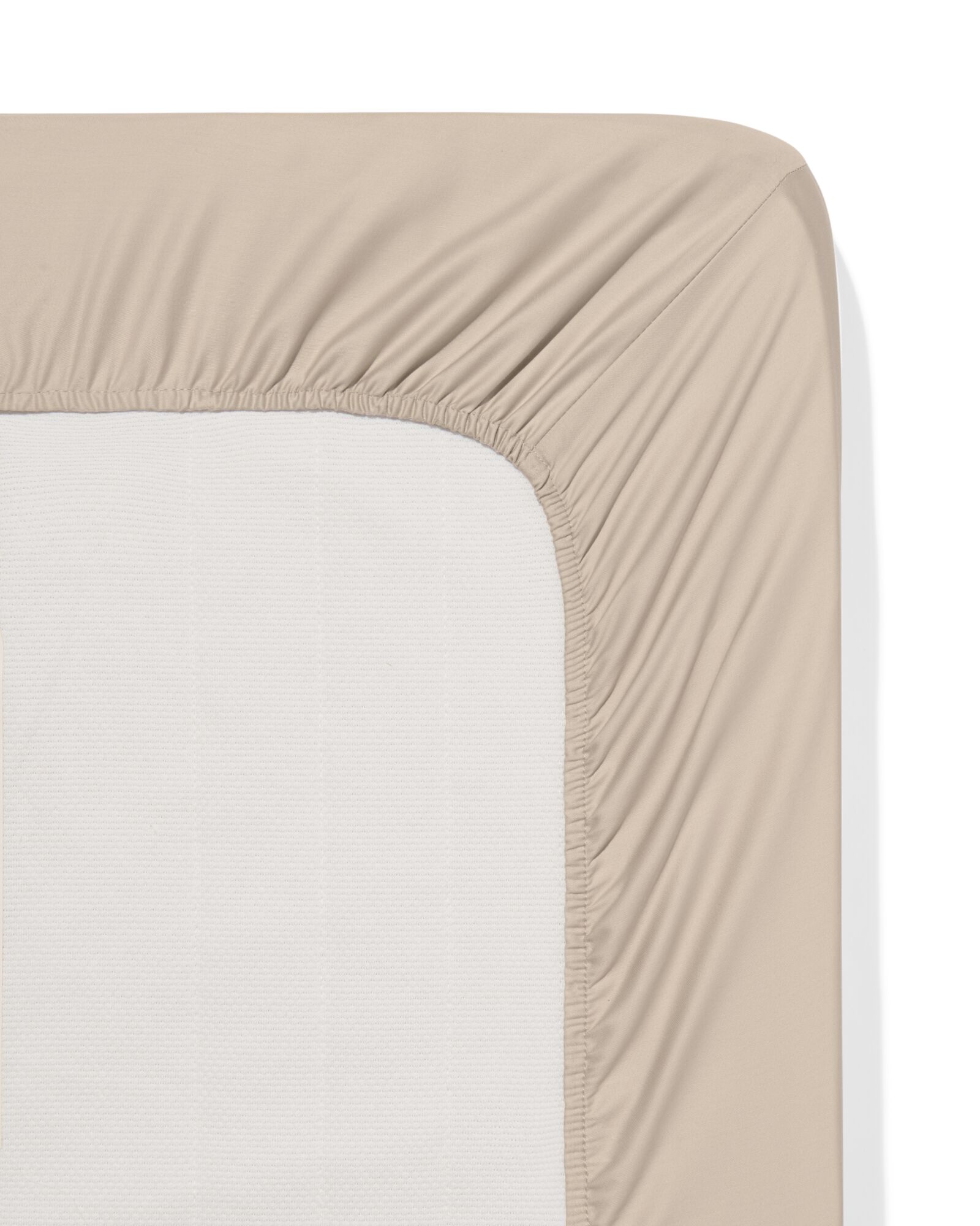 hoeslaken satijn 160x200 zand - 5190103 - HEMA