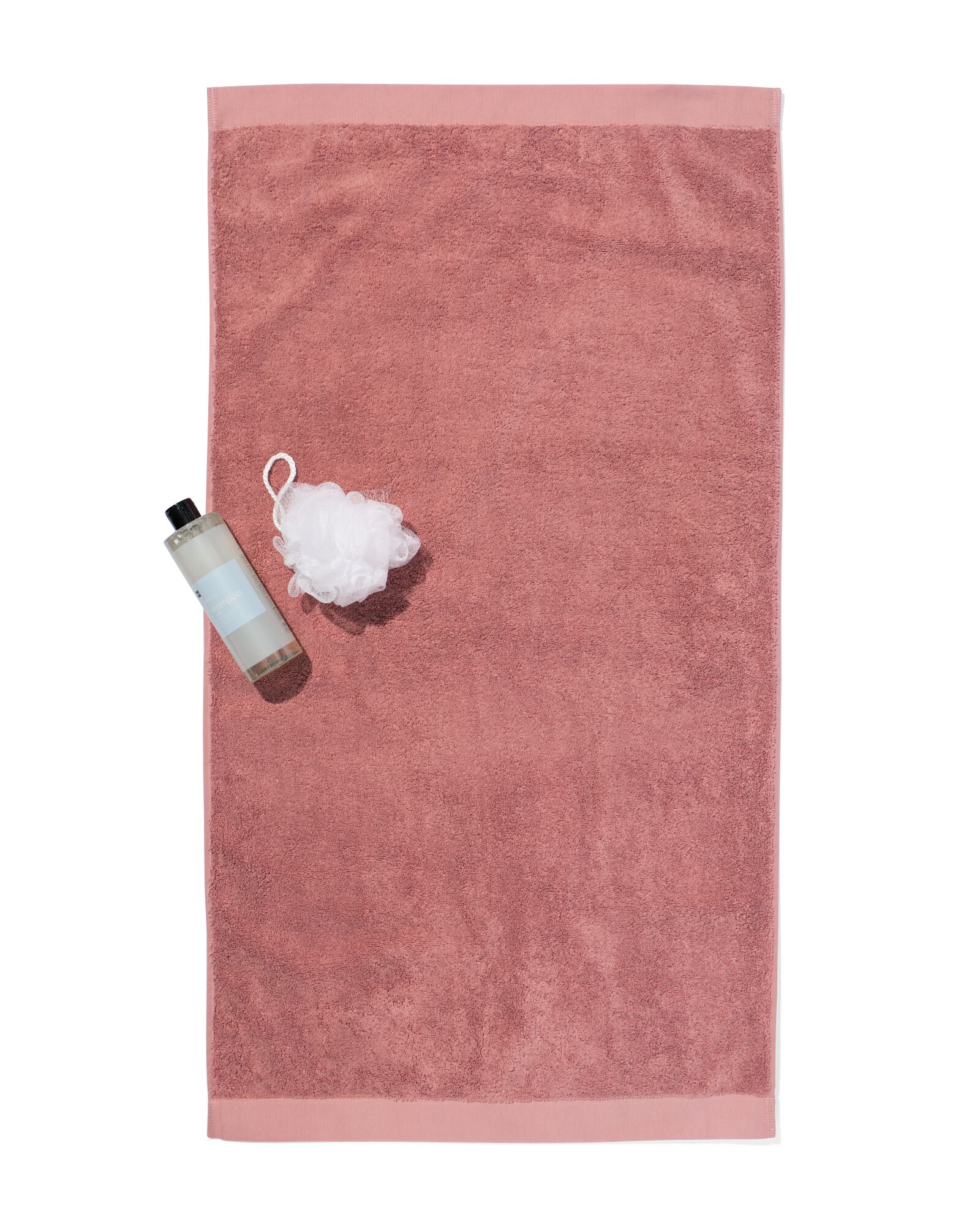 serviettes de bain - h&ocirc;tel extra doux rose fonc&eacute; serviette 60 x 110 - 5250353 - HEMA
