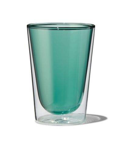 doppelwandiges Glas, 350 ml, grün - 80660155 - HEMA