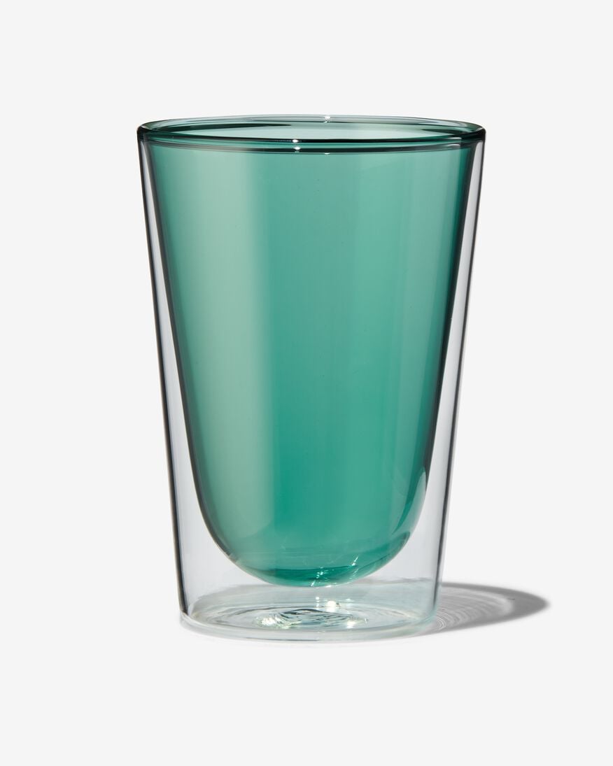verre à double paroi 350 ml vert - 80660155 - HEMA