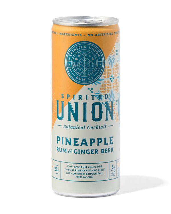 Spirited Union pineapple rum & ginger 250 ml - 17440008 - HEMA