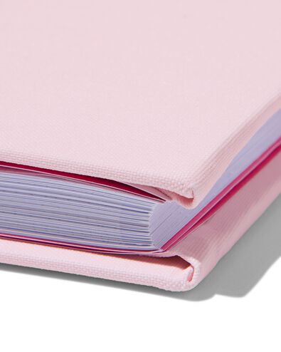 Fotoalbum mit Schleife, 24 x 24.5 cm, Leinen, rosa - 14650213 - HEMA