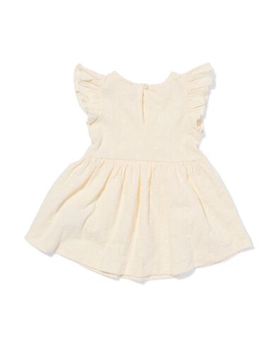 babyjurk A-lijn broderie gebroken wit gebroken wit - 33090970OFFWHITE - HEMA