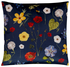Kissenbezug, 50 x 50 cm, blau, Samt mit Blumen - 7322100 - HEMA