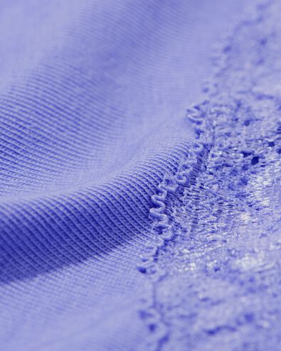 string femme coton avec dentelle bleu - 19670885BLUE - HEMA