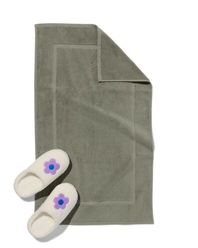 badmat 50x85 zware kwaliteit legergroen - 5245407 - HEMA