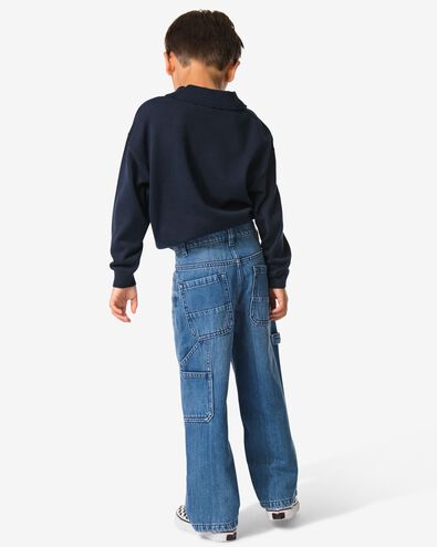 pantalon cargo enfant  bleu moyen - 30708614MIDBLUE - HEMA