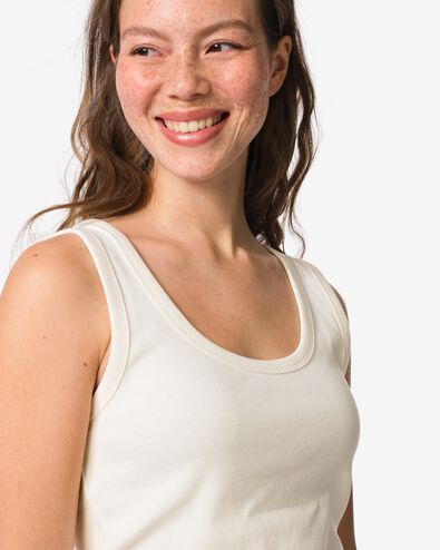 Damen-Top Anouk, Feinripp wei&szlig; wei&szlig; - 1000031338 - HEMA