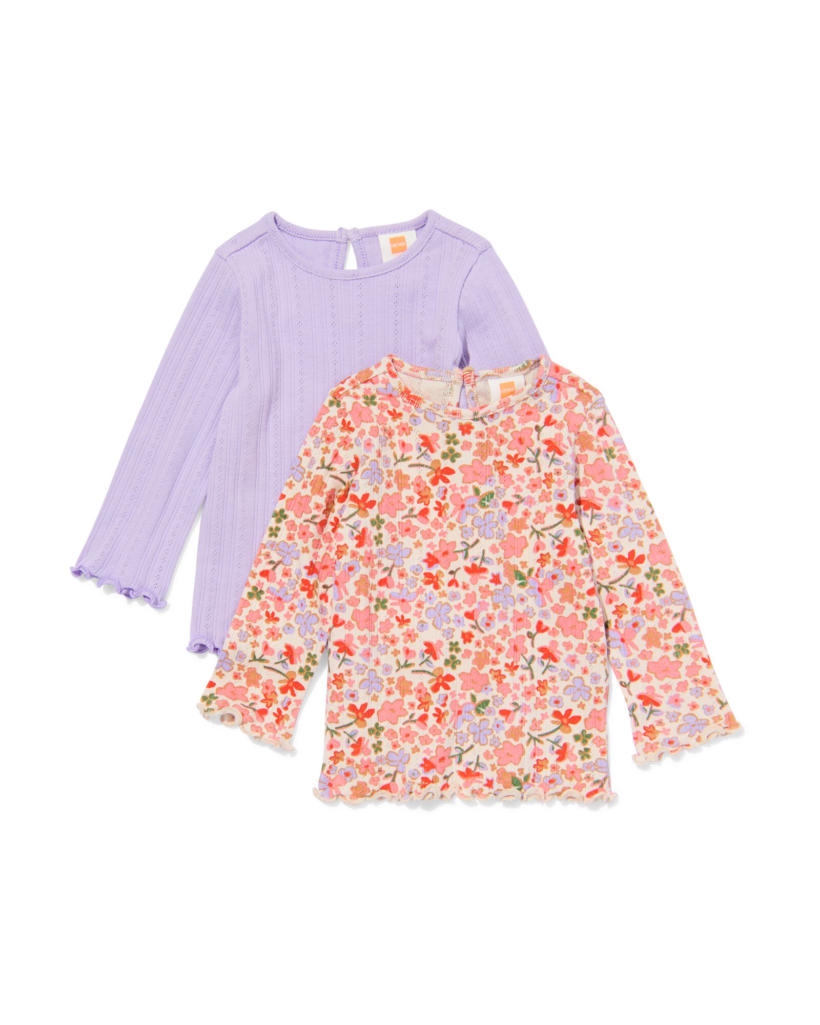 t-shirt ajour&eacute; b&eacute;b&eacute; - 2 pi&egrave;ces multi - 33037370MULTI - HEMA