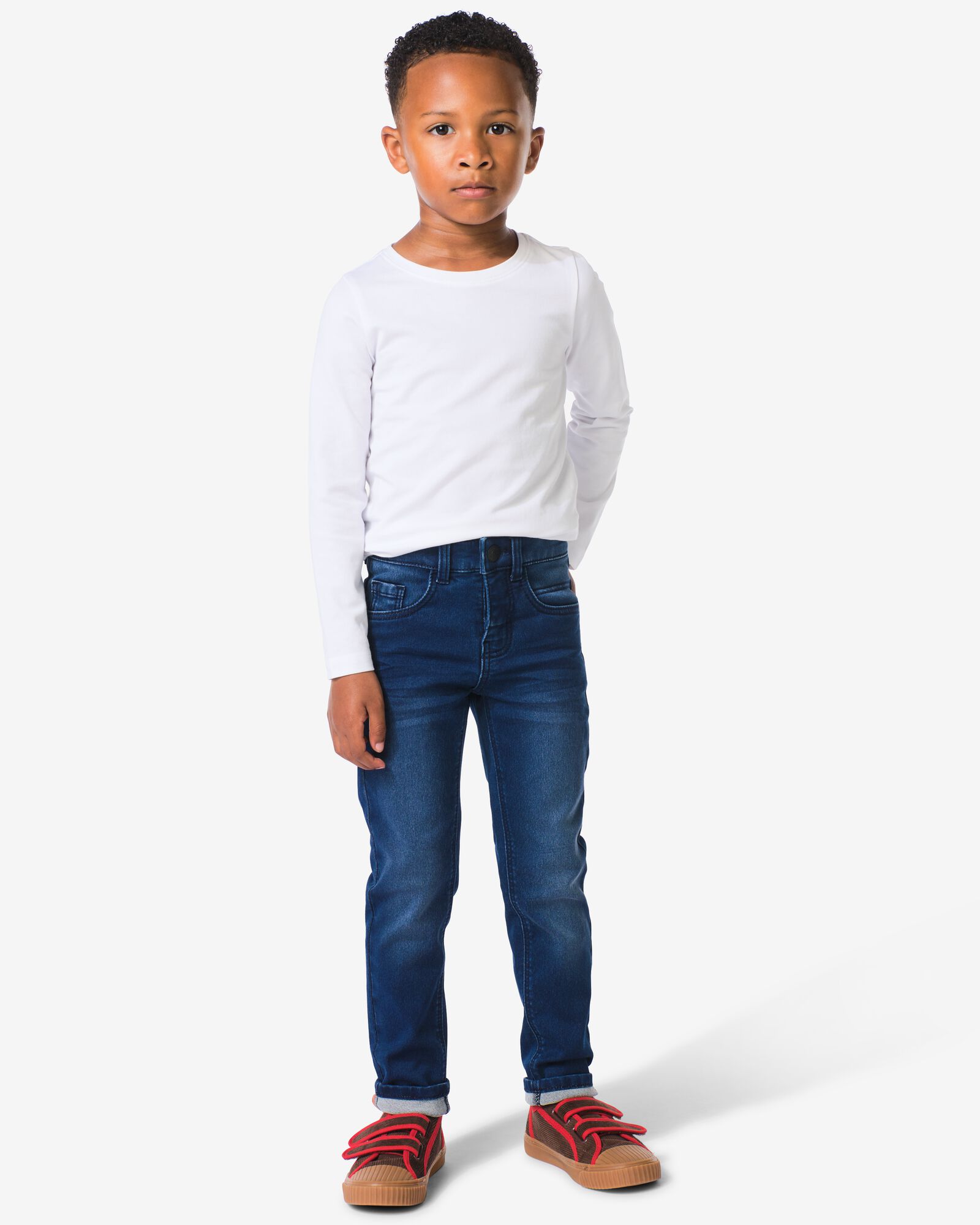 jog denim skinny enfant bleu fonc&eacute; bleu fonc&eacute; - 1000028286 - HEMA