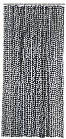 Duschvorhang, 180 x 200 cm, Textil, schwarz-weiß - 80320022 - HEMA