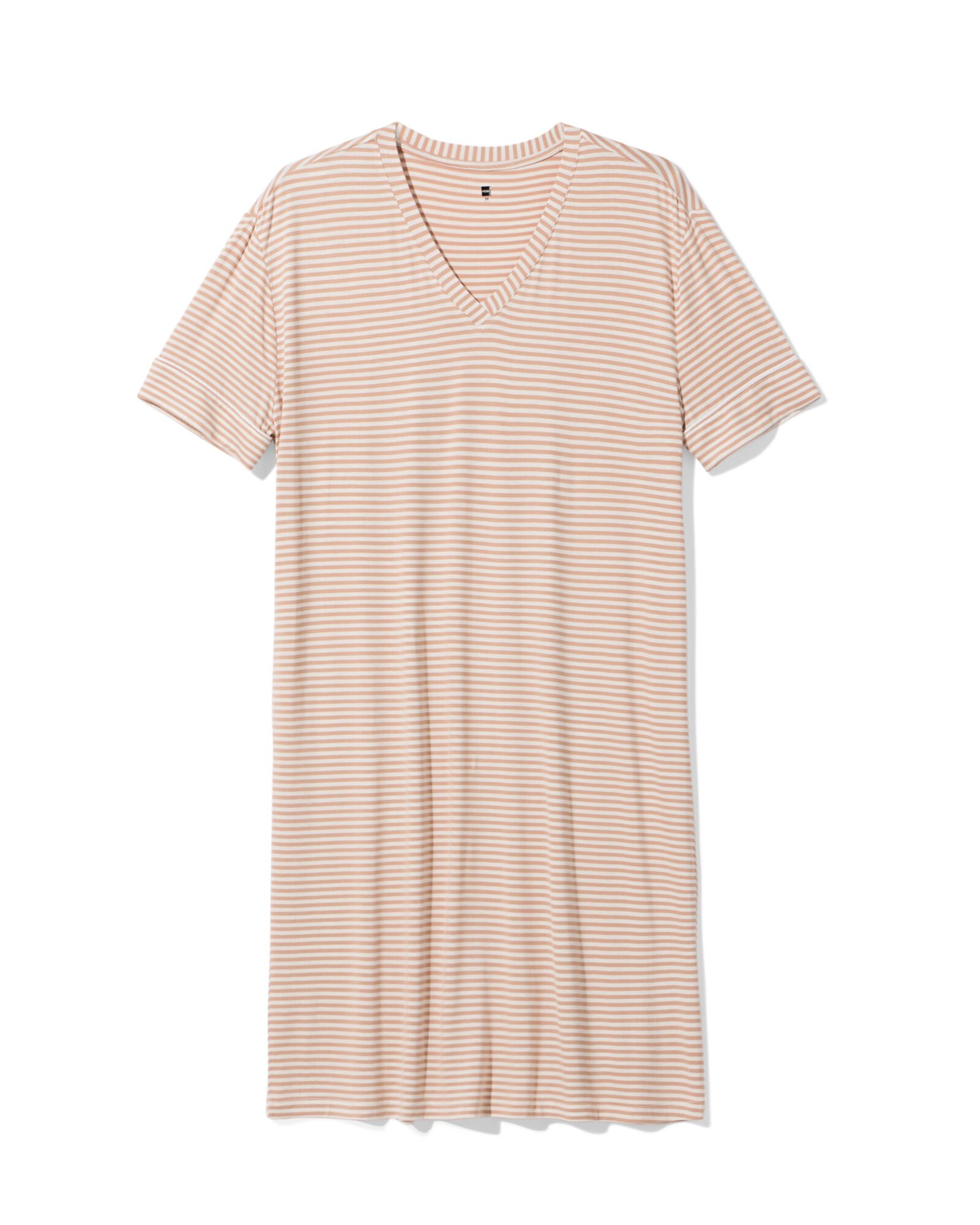 chemise de nuit femme jersey rayures beige beige - 23401475BEIGE - HEMA