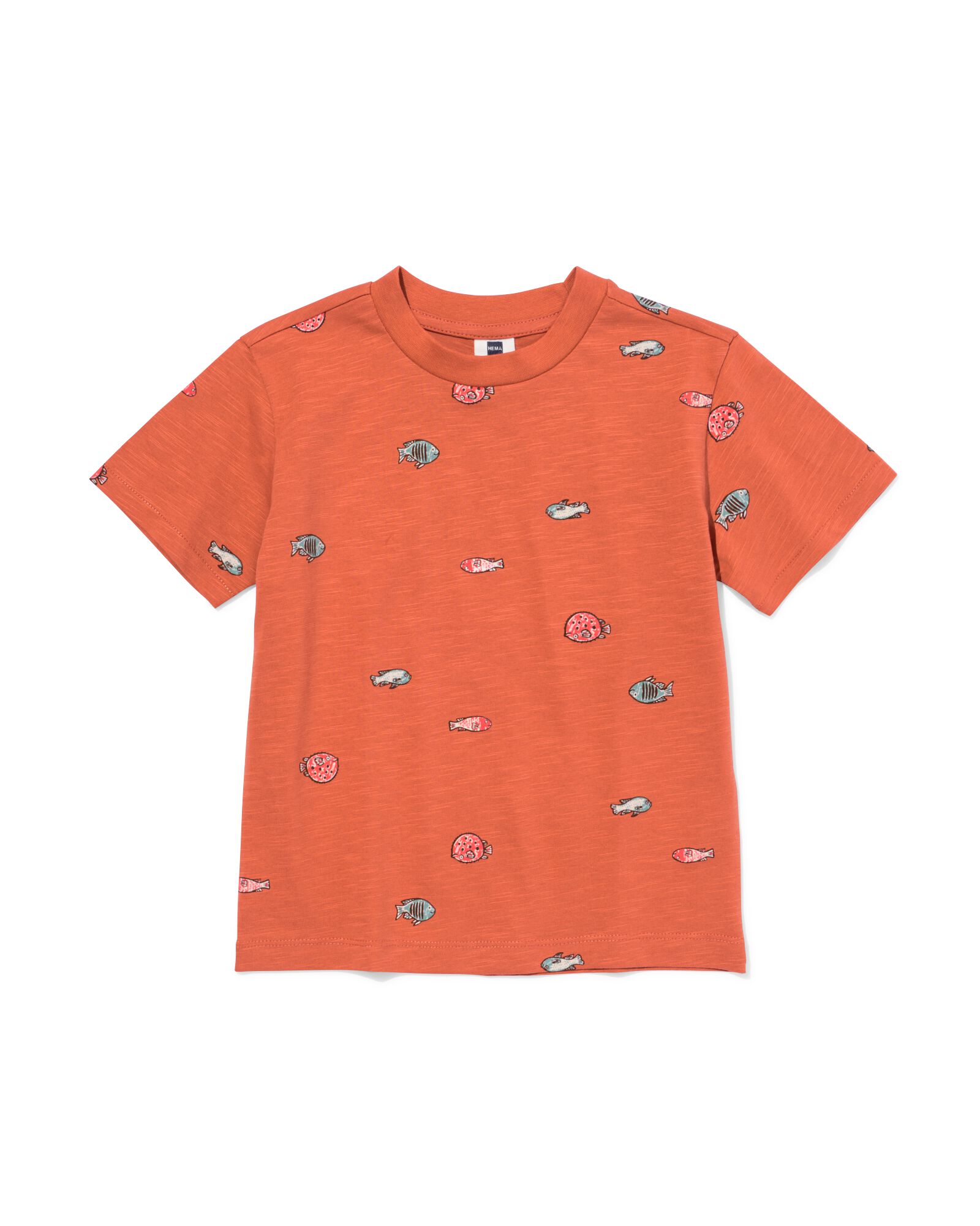 t-shirt enfant poissons marron clair marron clair - 30718101LIGHTBROWN - HEMA