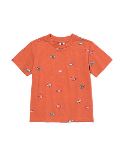 t-shirt enfant poissons marron clair marron clair - 30718101LIGHTBROWN - HEMA