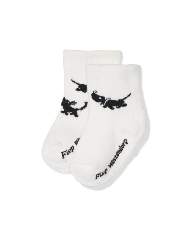 chaussettes b&eacute;b&eacute; Takkie en tissu &eacute;ponge - 2 paires blanc cass&eacute; blanc cass&eacute; - 4700780OFFWHITE - HEMA