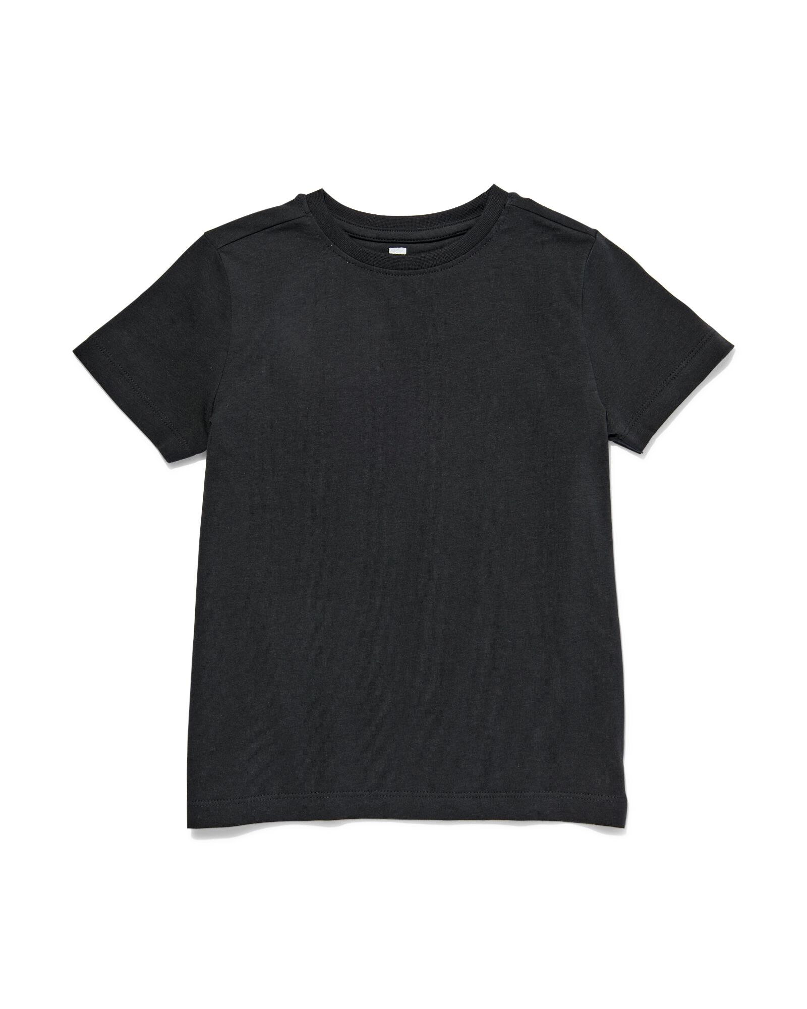 2 t-shirts basics enfant coton stretch noir noir - 30729403BLACK - HEMA