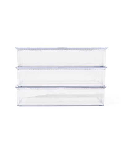 3 bo&icirc;tes de rangement avec couvercle - 39800031 - HEMA