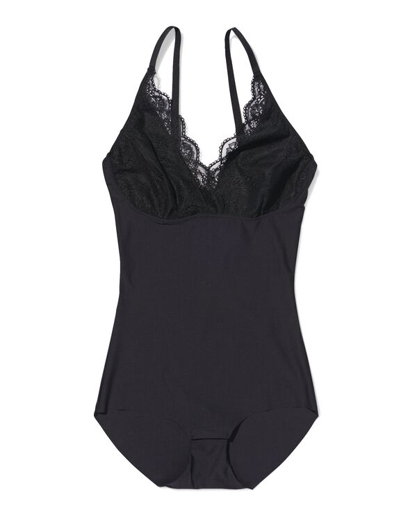 body femme gainant medium avec dentelle noir noir - 21500432BLACK - HEMA