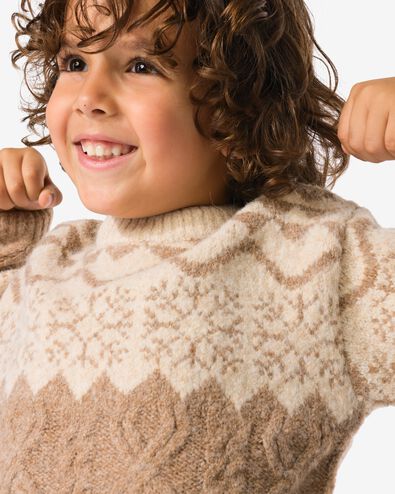 pull-over enfant &agrave; imprim&eacute; norv&eacute;gien marron - 30706202BROWN - HEMA