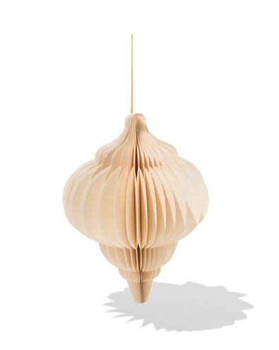 ornement nid d'abeille 35cm papier crème - 25100293 - HEMA