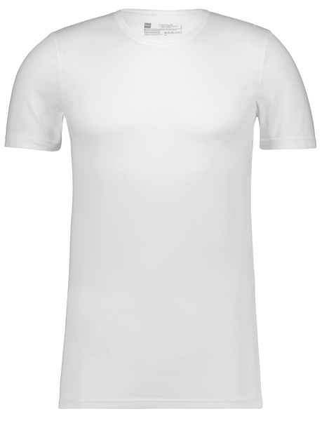 2 t-shirts homme slim fit col rond sans coutures blanc blanc - 1000009848 - HEMA