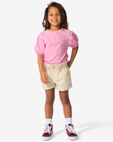 kinder korte broek paperbag ecru ecru - 30868607ECRU - HEMA
