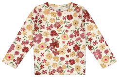 Newborn-T-Shirt mit Blumen eierschalenfarben eierschalenfarben - 1000028732 - HEMA
