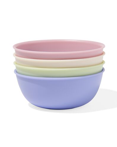bakjes 430ml kunststof pastel - 4 stuks - 80650227 - HEMA