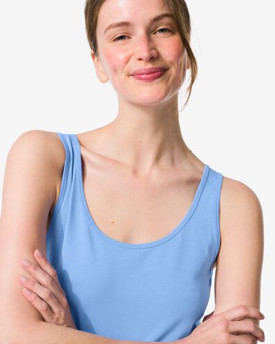 dameshemd katoen blauw blauw - 19608560BLUE - HEMA