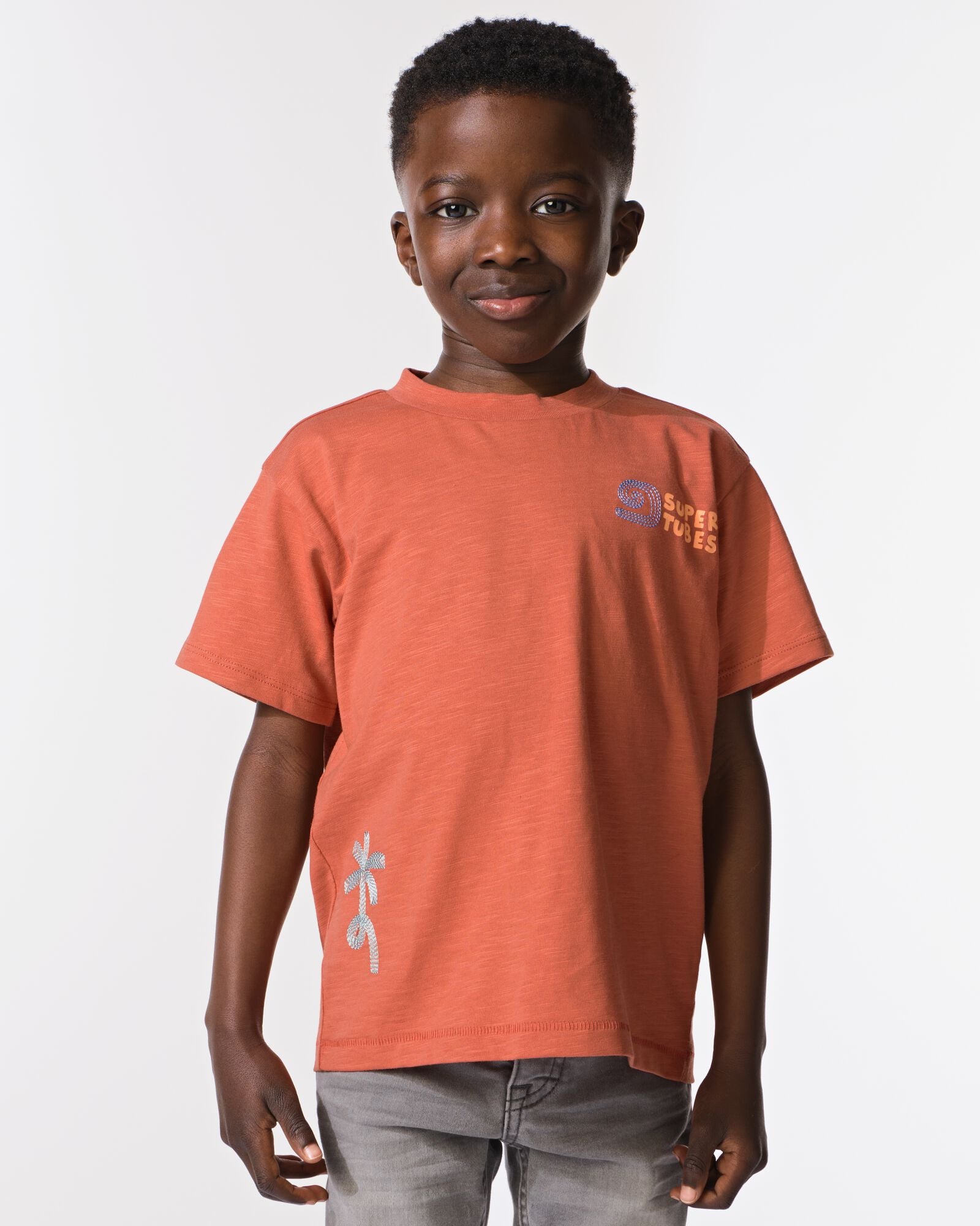 kinder T-shirt  lichtbruin lichtbruin - 30720006LIGHTBROWN - HEMA