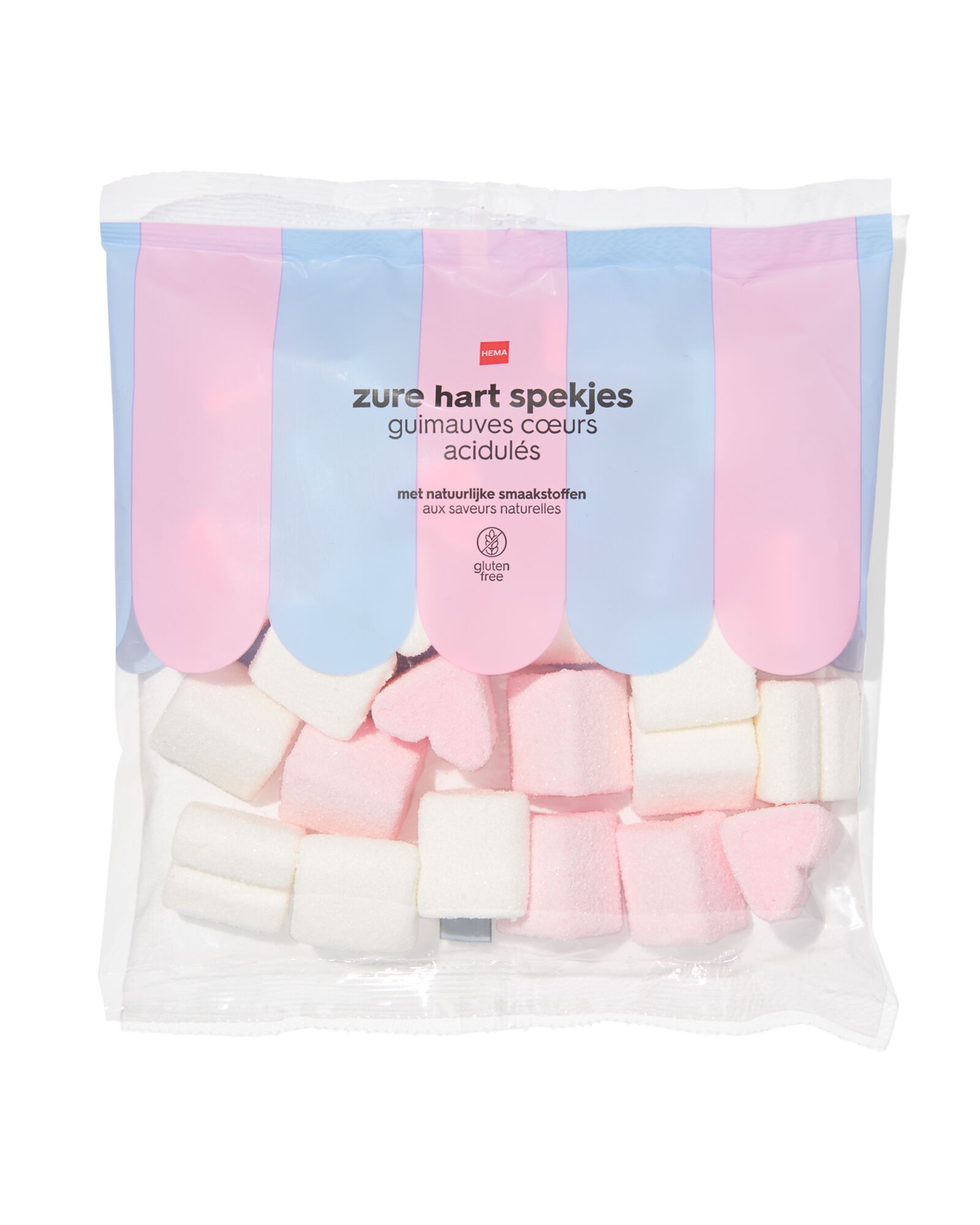 guimauves c&oelig;urs acidul&eacute;es 125g - 10200221 - HEMA