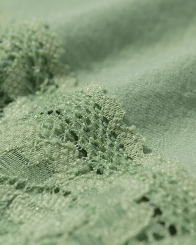 Damen-Hipster, nahtlos, aus Mikrofaser mit Spitze gr&uuml;n gr&uuml;n - 19603035GREEN - HEMA