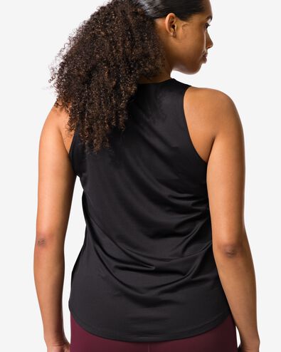 dames sportsinglet loose fit zwart zwart - 36000506BLACK - HEMA