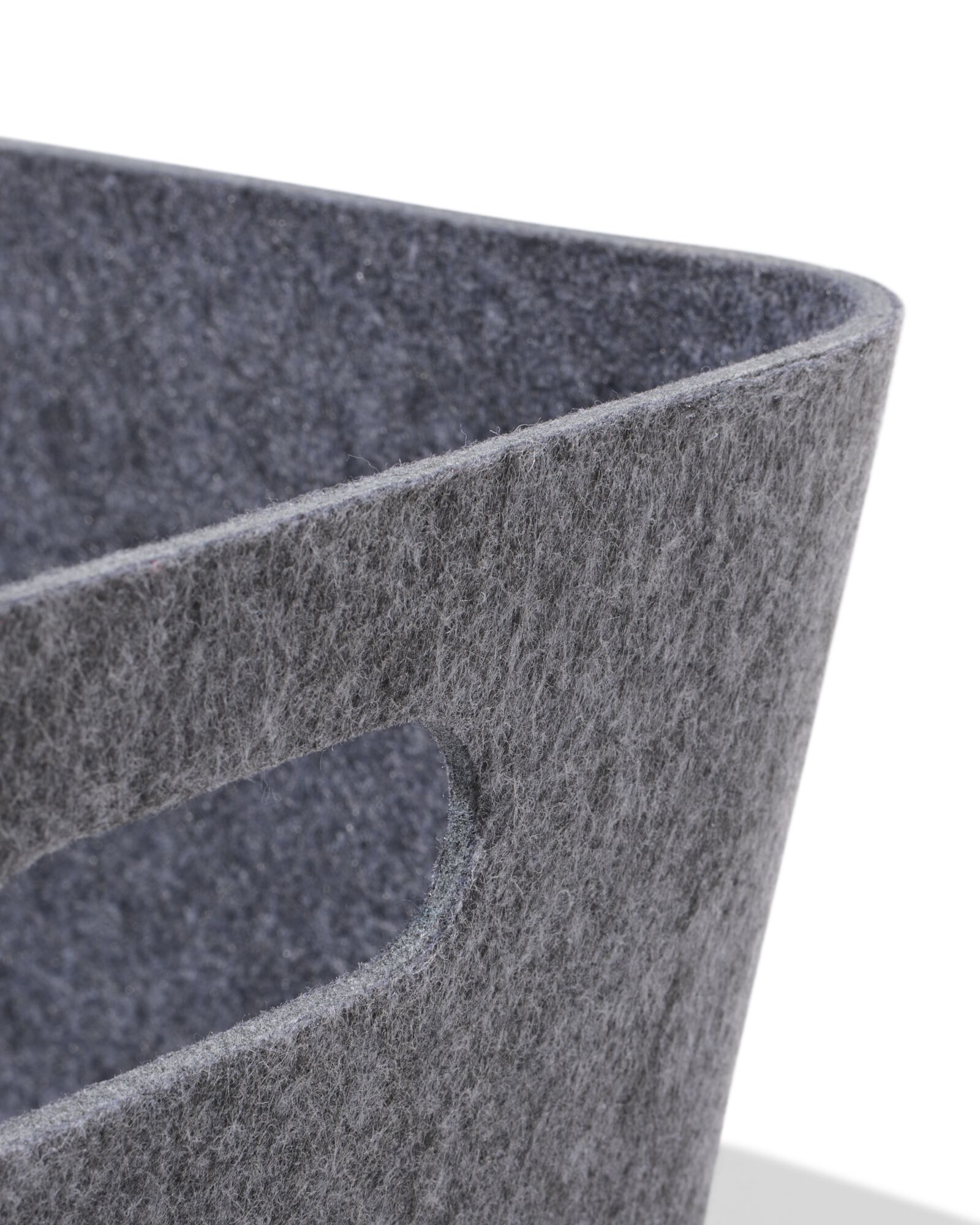 panier de rangement 36 x 27 x 16 cm L feutre gris - 39800089 - HEMA