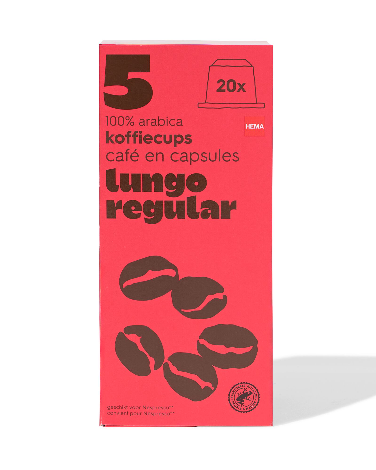 20er-Pack Kaffeekapseln, Lungo Regular - 17180012 - HEMA