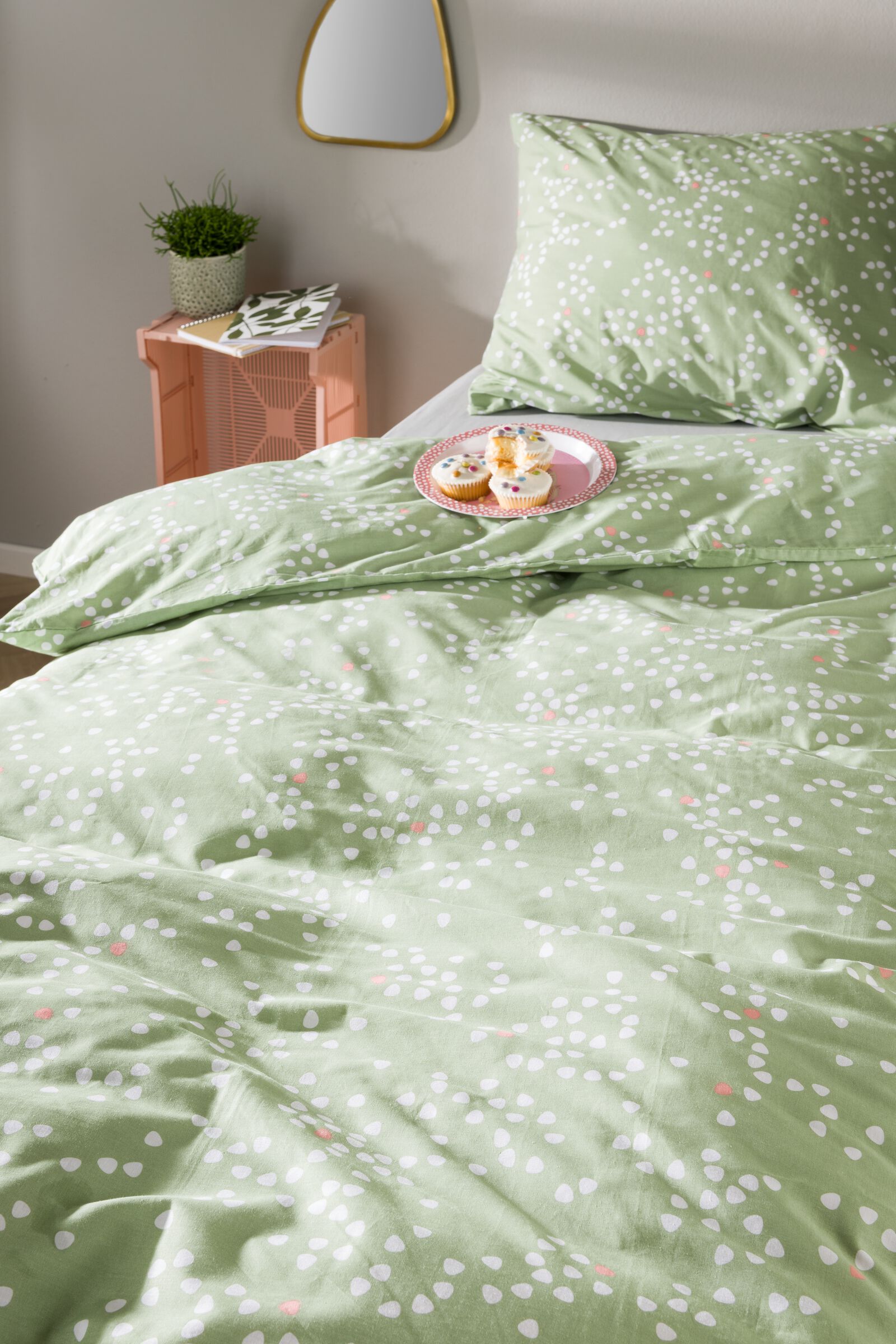 housse de couette enfant 140x200 - coton doux - mouchetures - 5760078 - HEMA