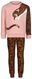 kinder pyjama fleece cheeta bruin - 1000028979 - HEMA