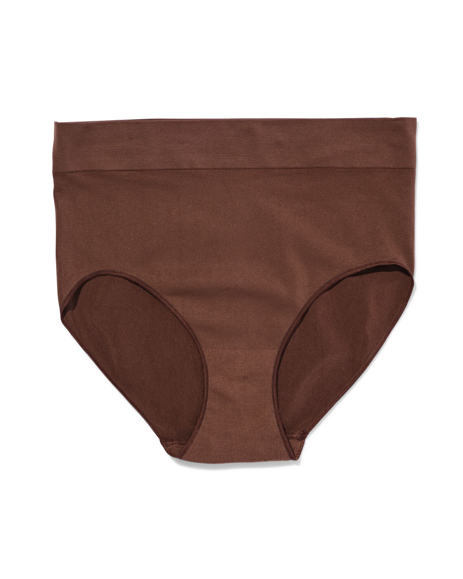 Damen-Taillenslip mit hoher Taille, nahtlos, Mikrofaser dunkelbraun - 19620674DARKBROWN - HEMA