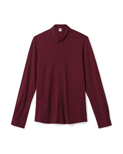 chemise homme Billy jersey rouge foncé rouge foncé - 2101760DARKRED - HEMA
