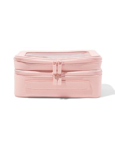 trousse de toilette 23x15x9cm double couche transparente - 11890729 - HEMA