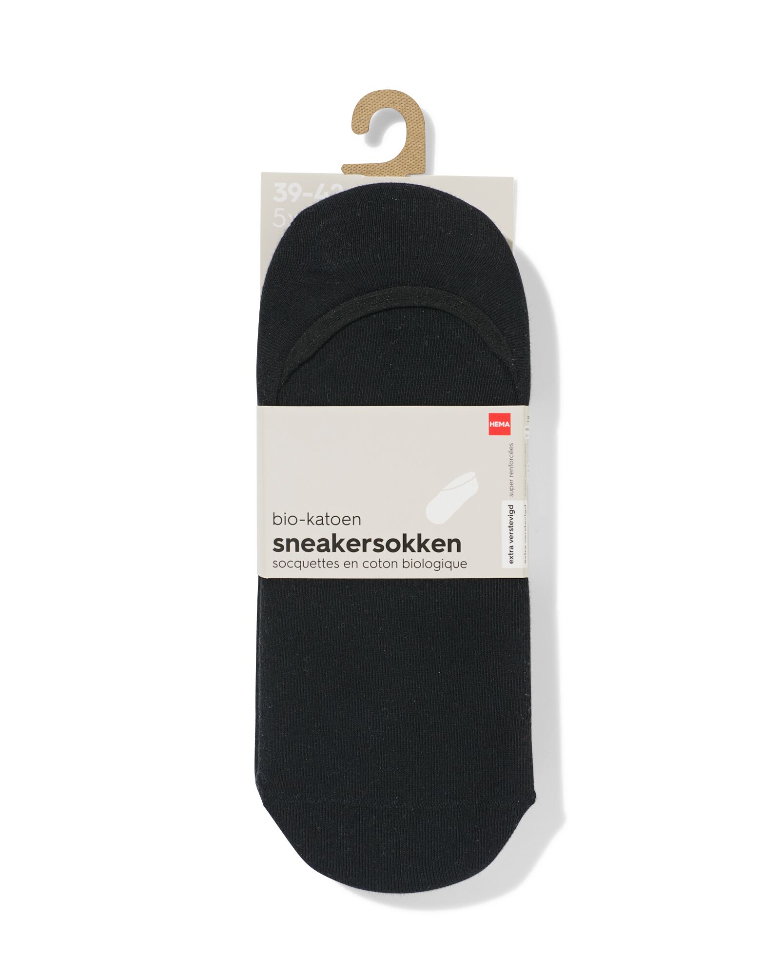 heren sneakersokken - 5 paar zwart zwart - 1000018847 - HEMA