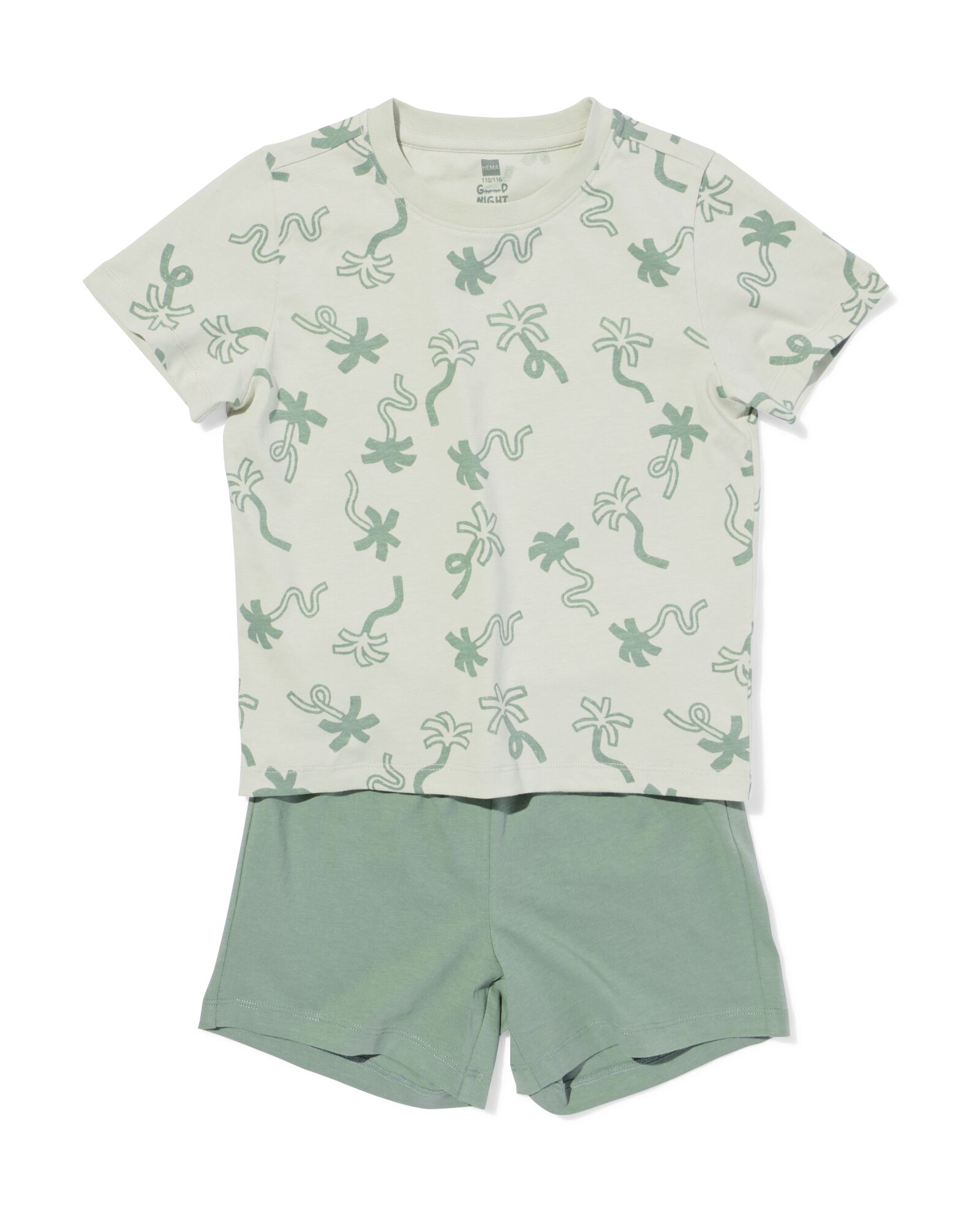 pyjacourt enfant palmiers vert vert - 23001360GREEN - HEMA