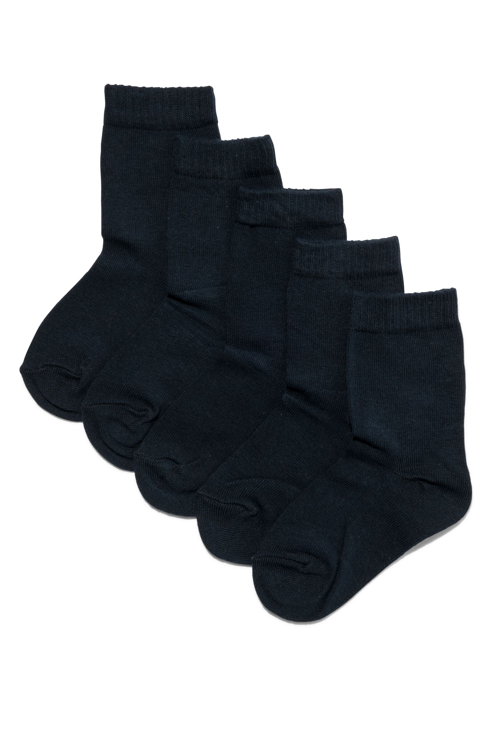 5 paires de chaussettes enfant bleu fonc&eacute; bleu fonc&eacute; - 1000002031 - HEMA