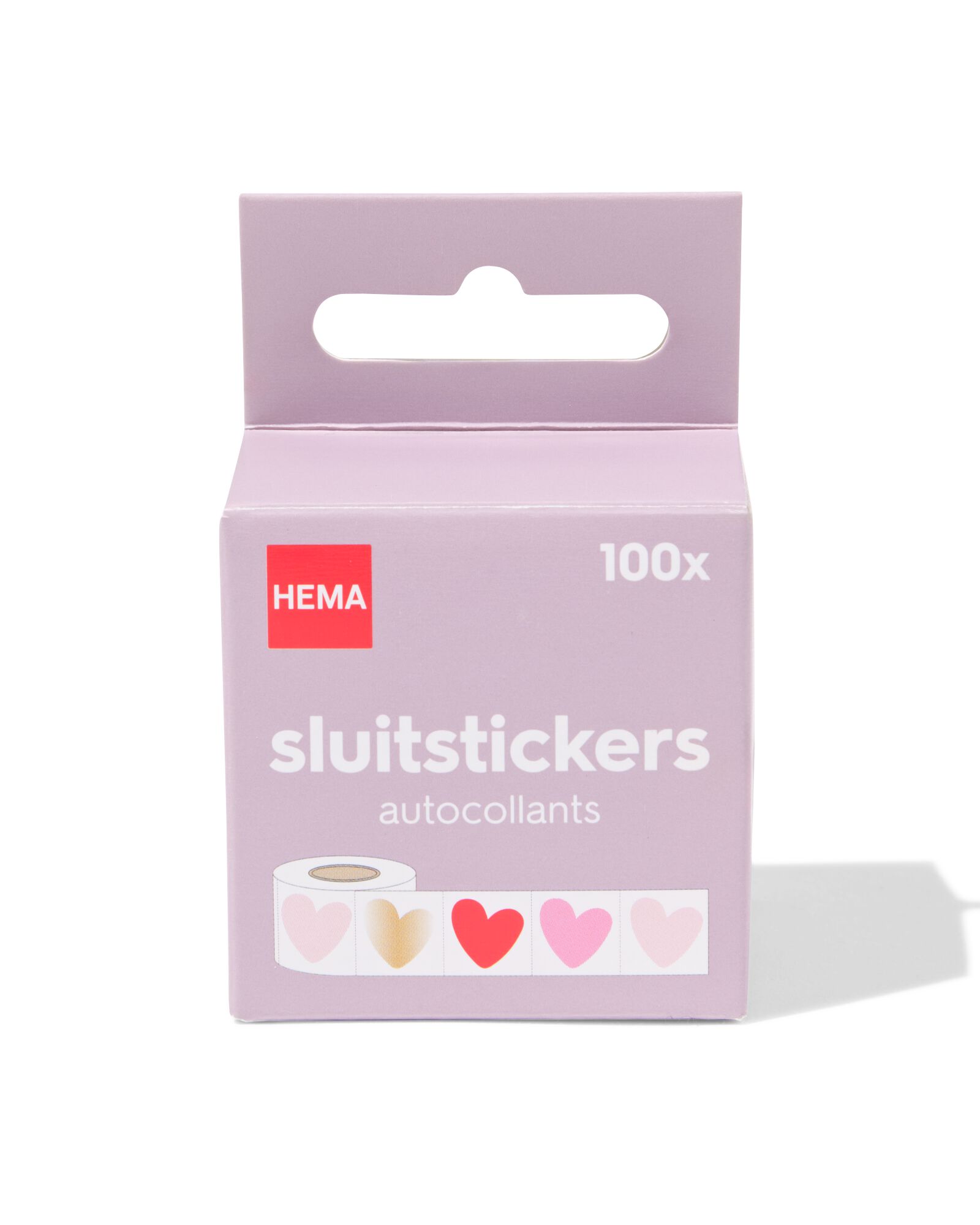 sluitstickers hartjes - 100 stuks - 14793280 - HEMA