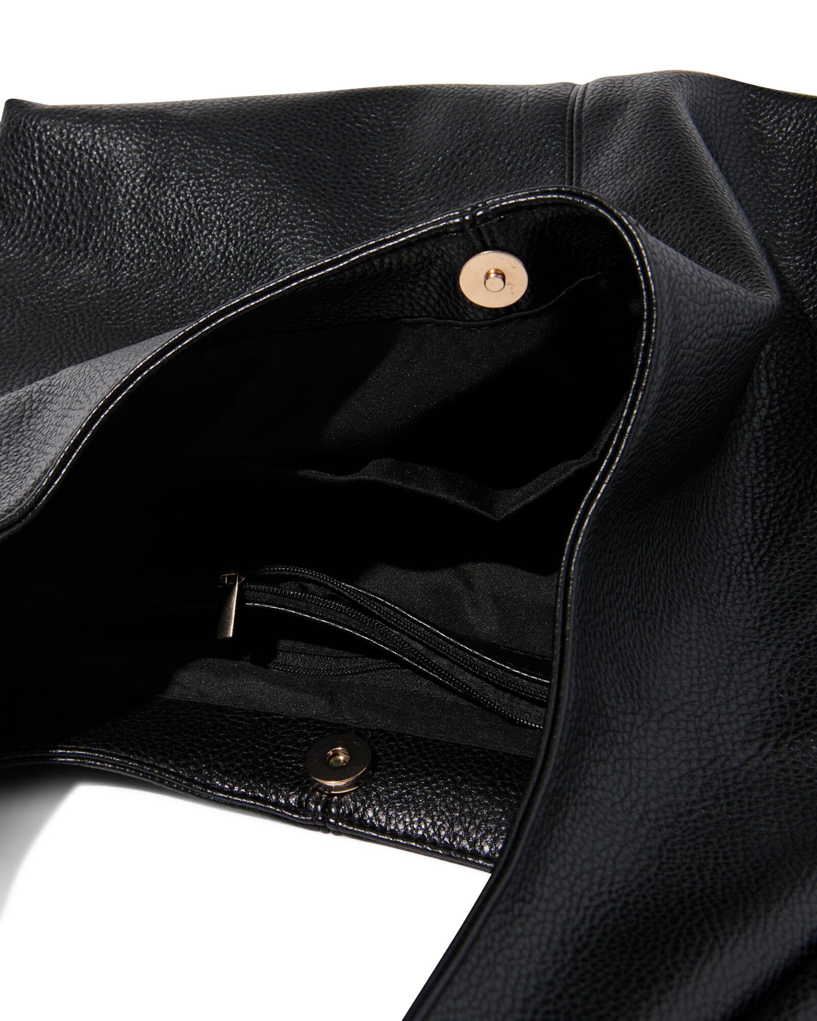 schoudertas imitatieleer zwart - 18750000 - HEMA