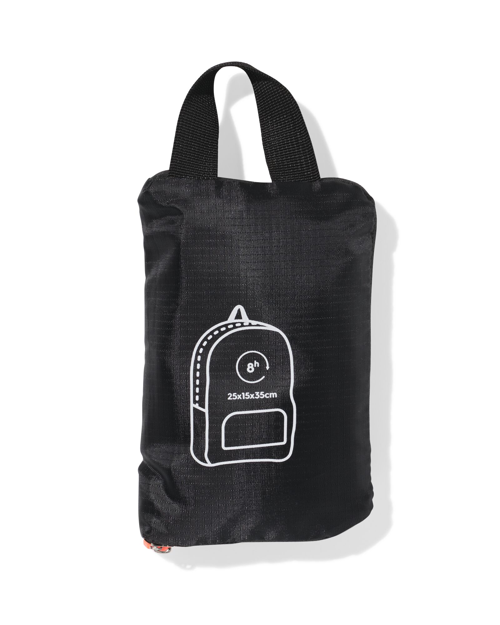 Rucksack, faltbar, 25 x 15 x 35 cm, schwarz - 18640056 - HEMA