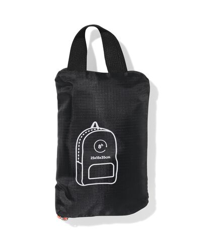 Rucksack, faltbar, 25 x 15 x 35 cm, schwarz - 18640056 - HEMA