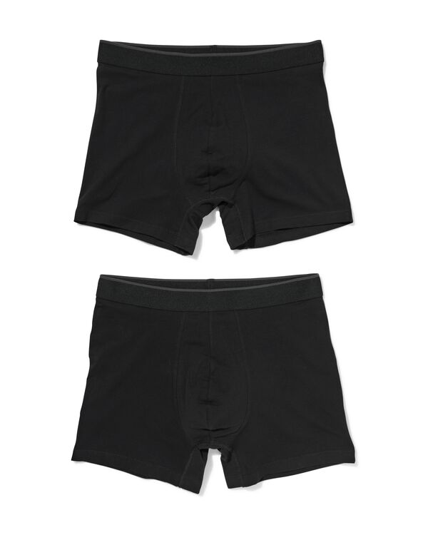 boxers homme perfect comfort - lot de 2 noir noir - 19190370BLACK - HEMA