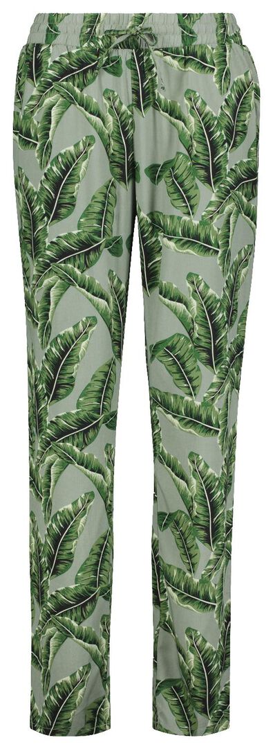 pantalon femme feuilles vert clair - 1000023884 - HEMA