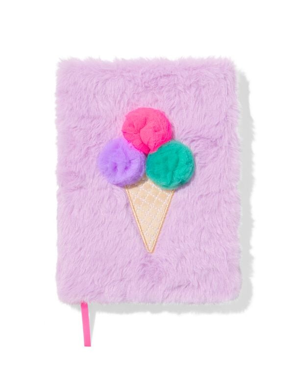 carnet A5 lignes peluche - 14144406 - HEMA